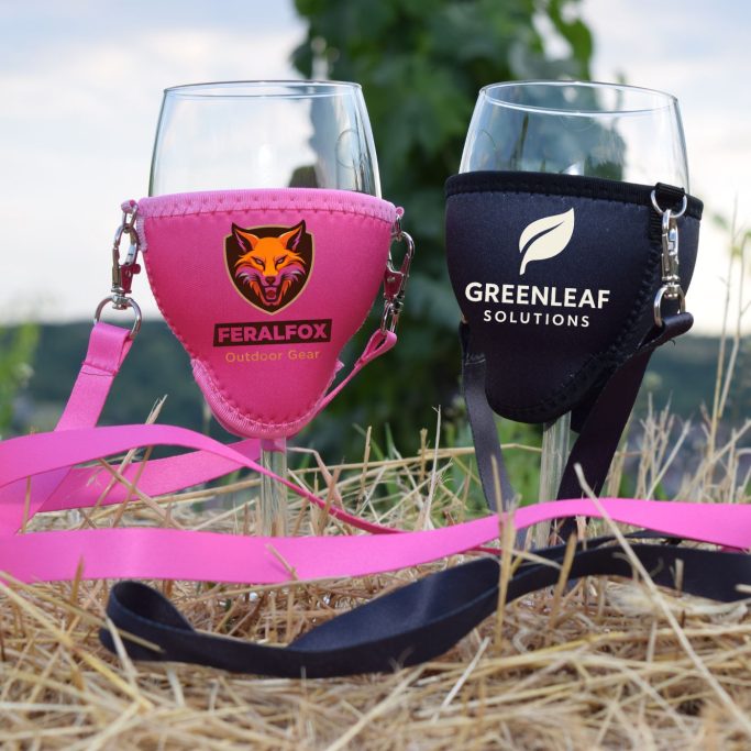 Weinglashalter Wineholder in Pink und Schwarz